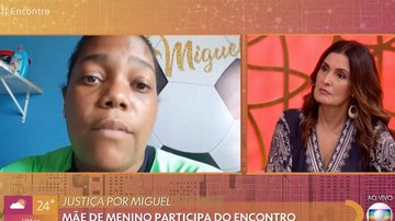 Fátima Bernardes se emociona ao consolar mãe de Miguel, morto após cair de prédio: ''Justiça'' - TV Globo