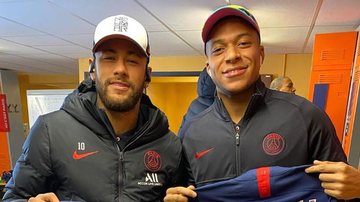 Neymar Jr. surge disputando cupcake com Mbappé e diverte web - Reprodução/Instagram