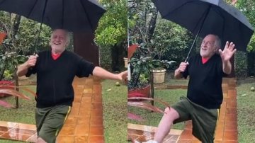 Ary Fontoura surge dançando na chuva e encanta internautas - Reprodução/Instagram