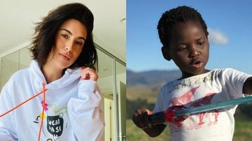 Fernanda Paes Leme surge com Bless e boneco de Pantera Negra - Reprodução/Instagram
