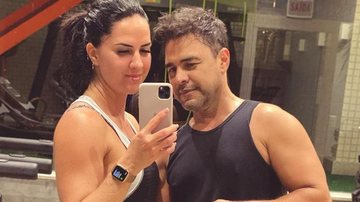 Zezé Di Camargo e Graciele treinam juntos e web elogia - Reprodução/Instagram
