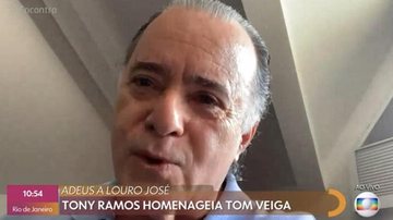 No 'Encontro', Tony Ramos homenageia Tom Veiga: ''Um artista'' - Reprodução/TV Globo