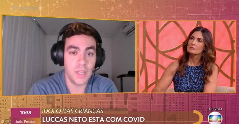 Com Covid-19, Luccas Neto chora ao falar sobre o filho: ''Não sei se ele vai lembrar de mim'' - Reprodução/TV Globo