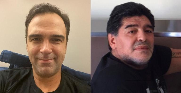 Tadeu Schmidt presta homenagem a Diego Maradona - Reprodução/Instagram