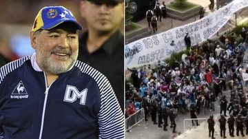 Na Casa Rosada, velório de Maradona é marcado com aglomeração de fãs - Getty Images;Reprodução/TN TV