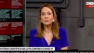 Maria Beltrão se emociona ao noticiar vacina contra Covid-19 - Reprodução/GloboNews