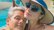 Flávia Alessandra e Otaviano Costa curtem piscina juntinhos - Reprodução/Instagram