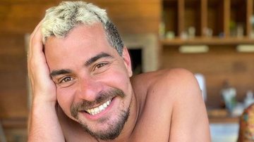Thiago Martins esbanja plenitude ao resgatar clique em que surge curtindo manhã de sol e calor na piscina - Reprodução/Instagram