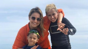 Fernanda Gentil recebe incentivo dos filhos durante malhação - Reprodução/Instagram