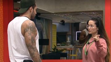 Após a prova do anjo, Juliette e Arcrebiano trocam opiniões sinceras sobre o jogo - Reprodução/Tv Globo