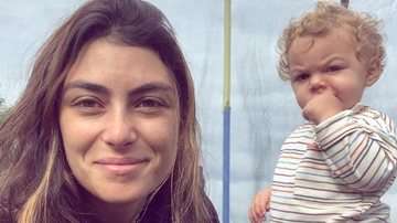 Mariana Uhlmann ao lado de Vicente, seu filho caçula - Foto/Instagram