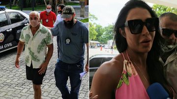 Após prisão, Belo e Gracyanne Barbosa são flagrados chegando na delegacia - AgNews