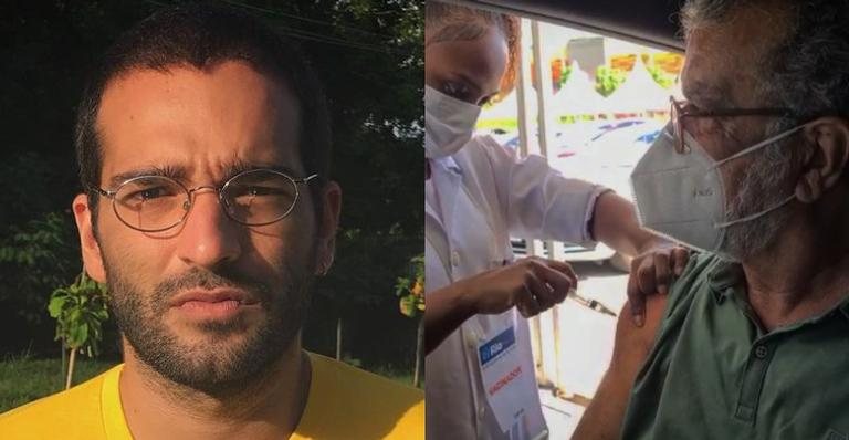 Humberto Carrão comemora após o pai tomar vacina de Covid-19 - Reprodução/Instagram