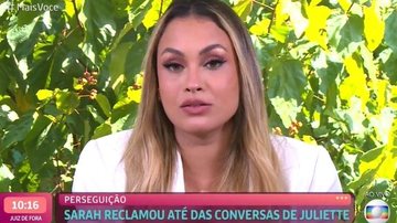 Sarah pede desculpas por ter julgado mal Juliette - Reprodução/Globo