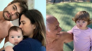 Tata Werneck exibe Clara Maria fazendo yoga com o pai e avô - Reprodução/Instagram