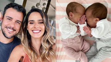 Marcella Fogaça e Joaquim Lopes celebram 2 meses das filhas - Reprodução/Instagram