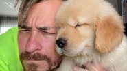 Fred surge coladinho com seu novo cãozinho - Reprodução/Instagram