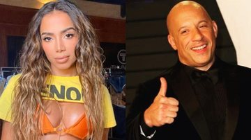 Em estúdio de gravação, Anitta aparece ao lado de Vin Diesel - Reprodução/Instagram
