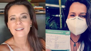 Adriana Araújo recebe 1ª dose da vacina contra a Covid-19 - Reprodução/Instagram