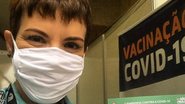 Gloria Vanique recebe 1ª dose da vacina contra Covid-19 - Reprodução/Instagram