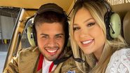 Virginia Fonseca e Zé Felipe posam em frente a helicóptero - Reprodução/Instagram