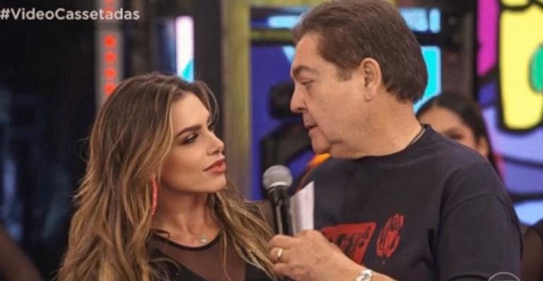 Erika Schneider faz homenagem para Fausto Silva - Reprodução/TV Globo