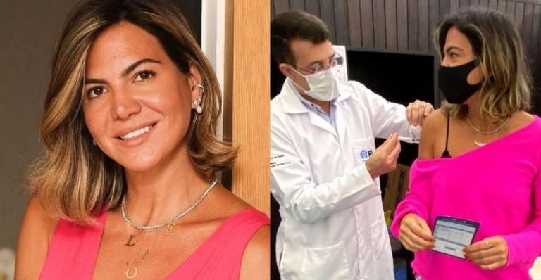 Carol Sampaio recebe vacina contra a Covid-19 - Reprodução/Instagram