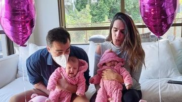 Marcella Fogaça e Joaquim Lopes celebram 4 meses das filhas - Reprodução/Instagram