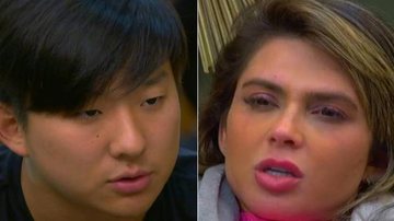 Pyong Lee ameaça Nadja Pessoa em 'Ilha Record' - Divulgação/Record TV