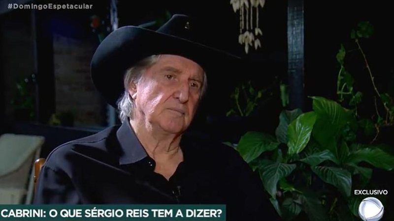Sérgio Reis fala sobre polêmica em entrevista ao Cabrini - Divulgação/Record TV