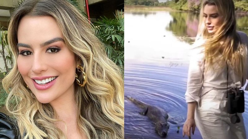 Fernanda Keulla escapa de ataque de jacaré no Pantanal - Reprodução/Instagram/Reprodução/hey.ho.tv