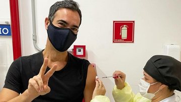 Cesar Tralli recebe segunda dose da vacina contra a covid-19 - Reprodução/Instagram