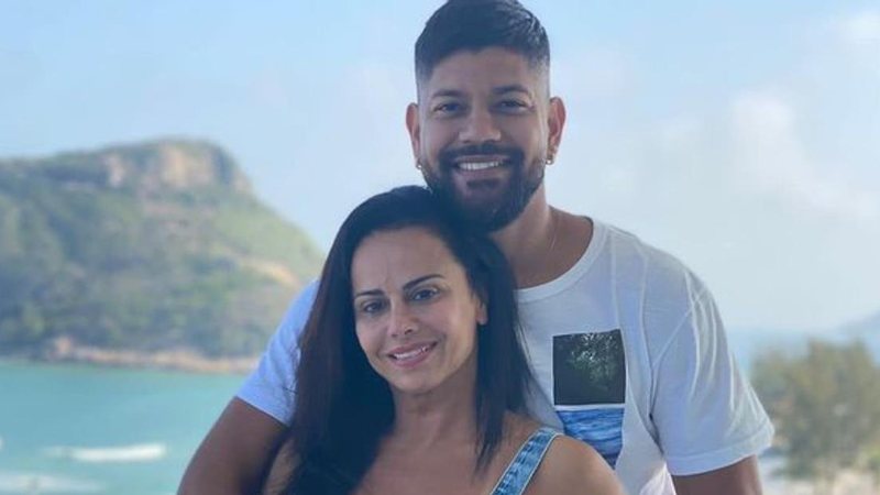 Viviane Araújo surge coladinha ao marido nos bastidores do 'Caldeirão' - Reprodução/Instagram