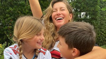 Gisele Bündchen vibra com os filhos no jogo de Tom Brady - Reprodução/Instagram