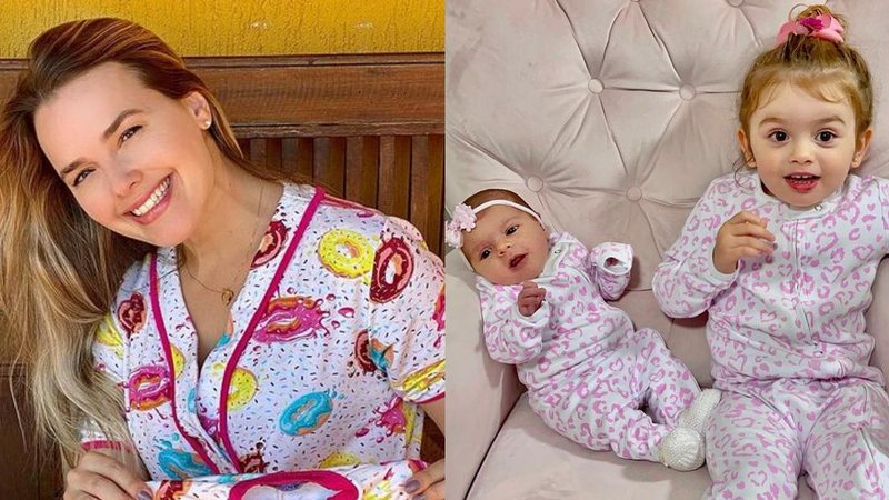 Thaeme Mariôto compara fotos das filhas usando a mesma roupa - Reprodução/Instagram