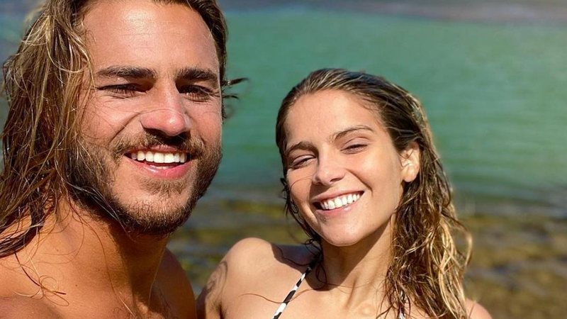 Isabella Santoni surge dando beijão no namorado, Caio Vaz - Reprodução/Instagram