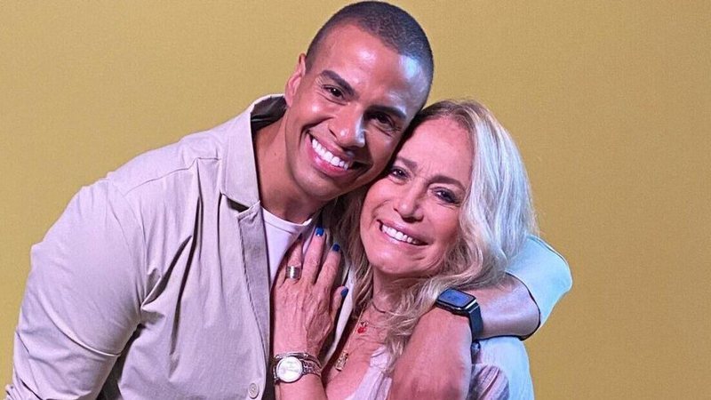 Thiago Oliveira e Susana Vieira em gravação de fim de ano da Globo - Reprodução/Instagram