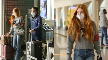Marina Ruy Barbosa esbanja simpatia com os fãs em aeroporto - Lucas Ramos/AgNews
