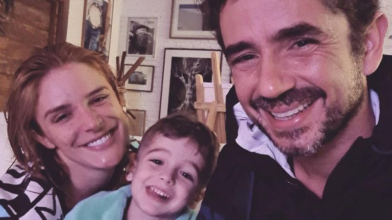 Felipe Andreoli flagra a esposa e o filho com pijamas iguais - Reprodução/Instagram