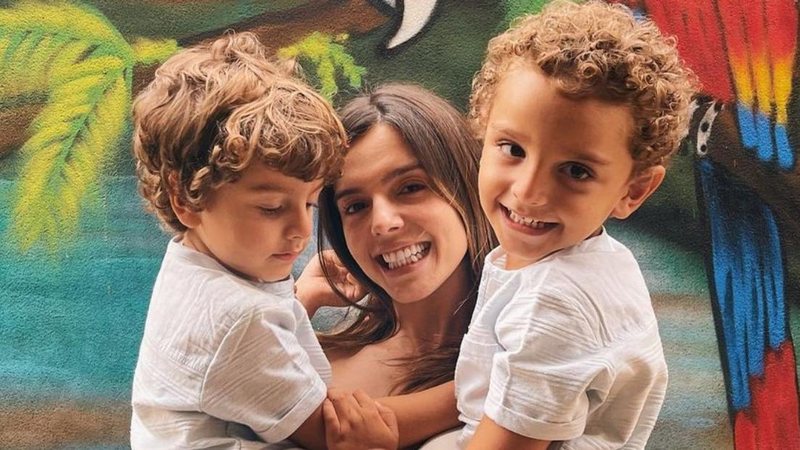 Atriz Giovanna Lancellotti se derrete pelos irmãos gêmeos, Lucca e Nasser - Reprodução/Instagram