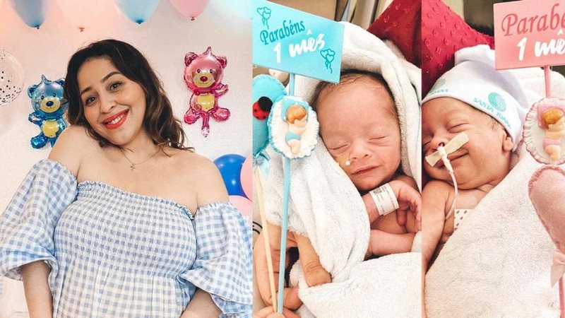Camila Monteiro celebra primeiro mês dos filhos gêmeos - Reprodução/Instagram