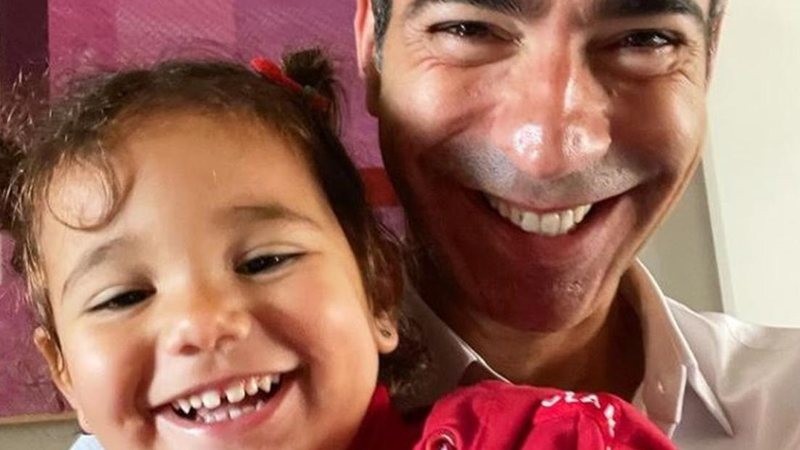 Cesar Tralli se diverte com filha Manuella: 'Amor infinito' - Reprodução/Instagram