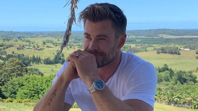 Chris Hemsworth diverte a web ao postar registro com Tristan - Reprodução/Instagram