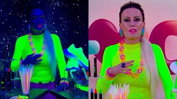 Ana Maria Braga aparece toda trabalhada em neon - Foto: Divulgação / Globo