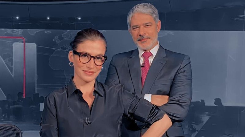 Bonner e Renata Vasconcellos opinam sobre tenista Djokovic - Reprodução/TV Globo