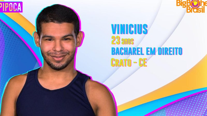 BBB22: Bacharel em direito, Vinicius é integrante do grupo Pipoca - Reprodução/Instagram