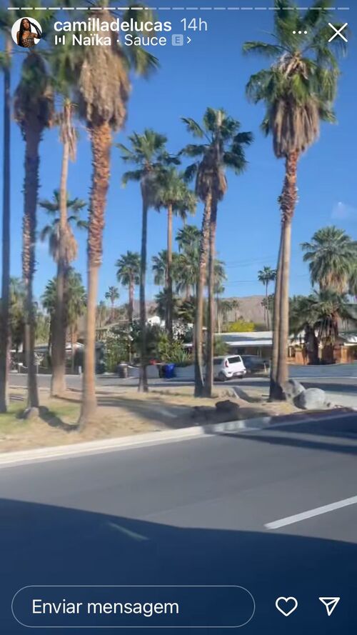 Camilla de Lucas compartilhou a paisagem da cidade americana de Palm Springs