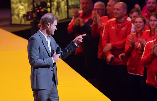 O Príncipe Harry discursou na abertura do evento esportivo  