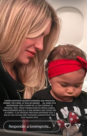 Lore Improta conta sobre perrengue com a filha em avião
