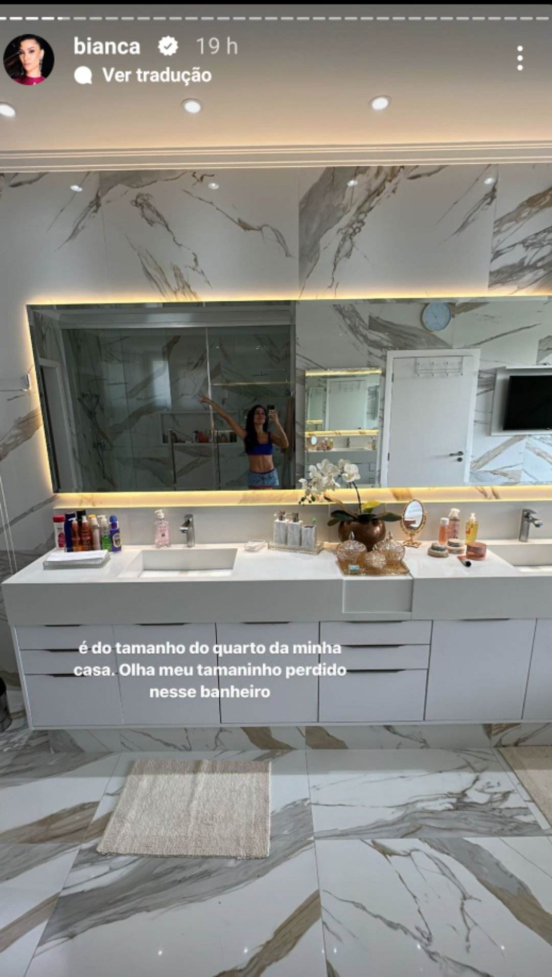 Bianca Andrade banheiro da mãe